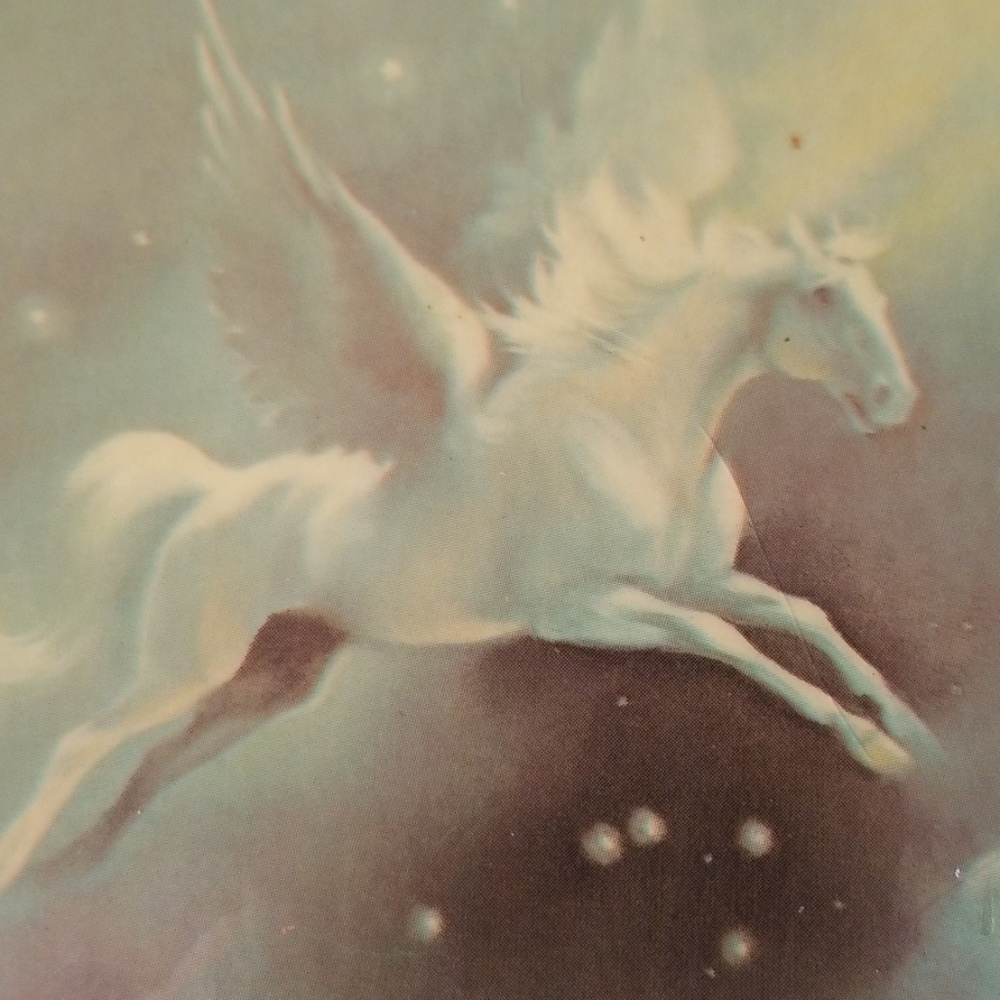 Set of Vintage Flying Horse Foil Decoupage Picture - Picture 6 of 7